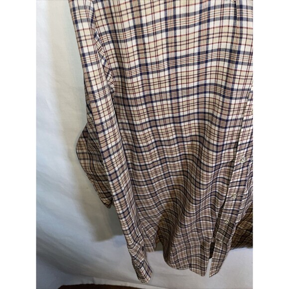 Wedgefield Dress Shirt Mens size Medium Brown Striped Button Up Long Sleeve - Picture 6 of 12
